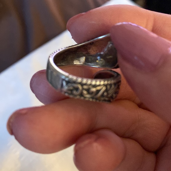 Sterling Silver bypass ring SIZE 7 Has markings in ring - Picture 4 of 8